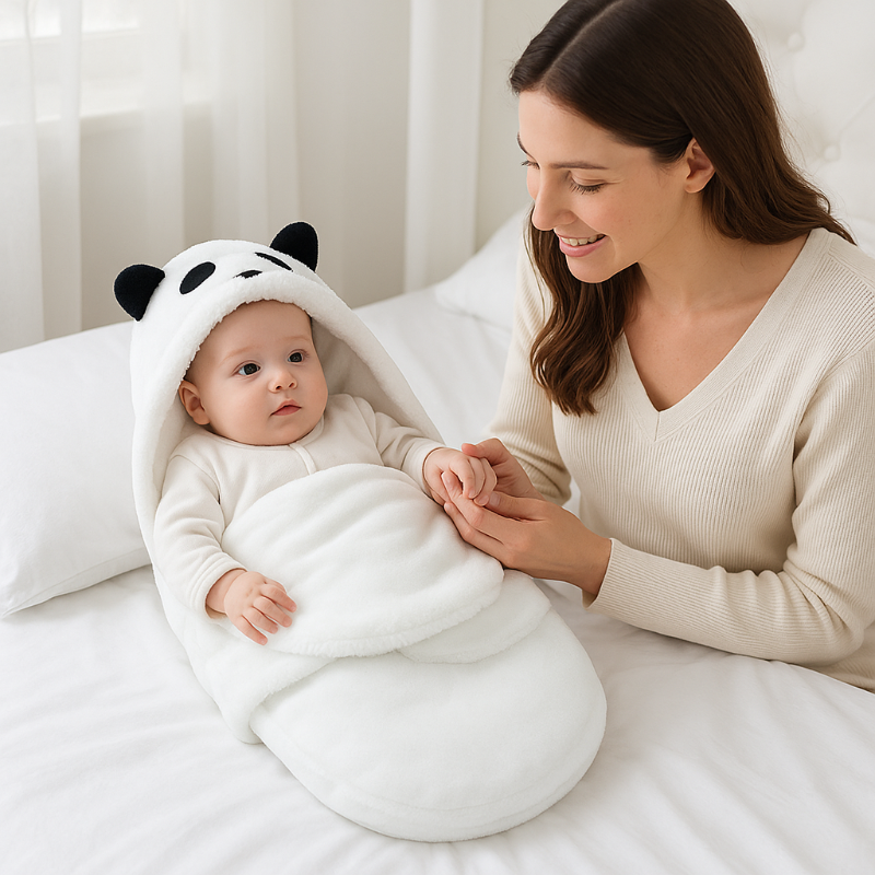 bebe dans nid d ange passe du temps avec maman