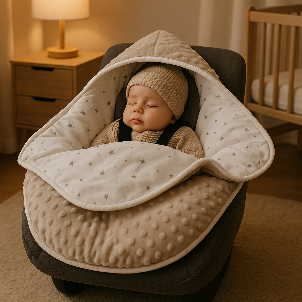 bebe dort dans nid d'ange