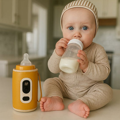 bebe bois lait chauffer avec chauffe biberon nomade