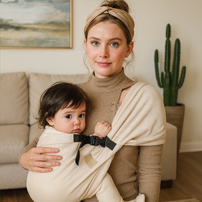écharpe de portage protège colonne vertébrale de bebe